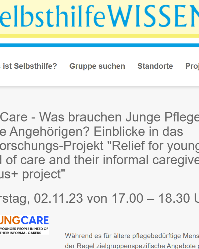 Young Care - What do young individuals in need of care need?